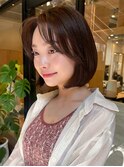 ボブ/レイヤーカット/オリーブベージュ/髪質改善/韓国風