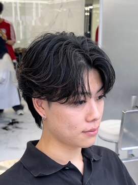 センス 渋谷 宇田川交番前(SENSE) ダークアッシュ/カルマパーマ/ベリーショート[渋谷/韓国/MEN'S]