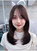 ひし形こなれ前髪★トレンド秋色オリーブベージュ