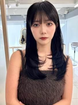 エジョン 幡ヶ谷店(Aejon) レイヤーロング/ヘルシースタイル/韓国ヘア/ベビーピンク/新宿