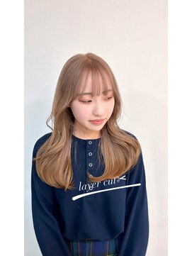 イフ 高崎本店(Ifh) ミルクティーカラー×韓国レイヤー