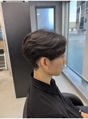 毛流れセンターパート フェザーパーマ