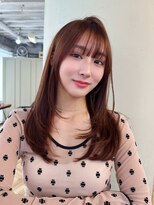 大人可愛い抜け感レイヤー/艶感◎ブラウンカラー【自由が丘】