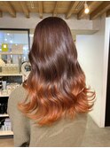 これからの季節にピッタリ！オレンジグラデーション　表参道