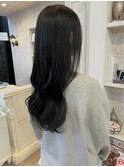 福山美容室caary イルミナカラー透明感シースルーブラック20代