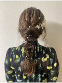 洋装パーティーヘアセット