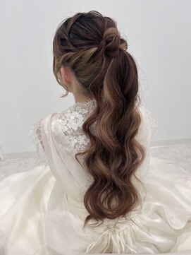 プティクローシェ バイ クオーレ(petite cloche by CUORE) ポニーテール ブライダルヘア