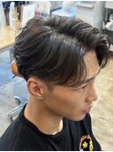 ニュアンスパーマ2ブロ刈り上げセンターパート