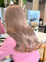 サンクマーケット 渋谷(cinq MARKET)&nbsp;渋谷ブリーチカラーハイトーンカラーミルクティーベージュ韓国