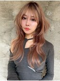 20代30代お洒落♪レイヤーカット韓国ヘアーグレージュカラー