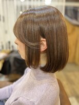 クオリア(QUALIA)&nbsp;小顔見せ耳掛けボブ×縮毛矯正×フォギーベージュ/髪質改善 柏