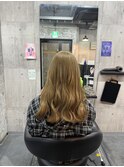 長崎　オリーブベージュ　ブリーチなしダブルカラー
