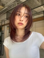 フィルムス 銀座(FILMS) ひし形レイヤーボブハッシュ/顔周り/オリーブベージュ/銀座