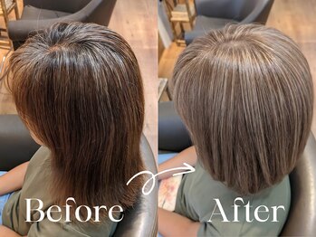ヘアスタジオルース(HAIR STUDIO LUZ)の写真/白髪染めをしても2週間で気になってしまう方へ。話題の白髪ぼかしハイライトでストレスフリーな毎日を。