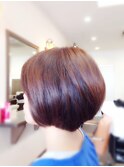 やわらかなめらか前下がりボブ