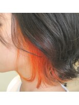 ヘアメイク ルエル(Hair Make Ruelle) インナーカラーオレンジ