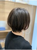 暗めカラーショートボブ