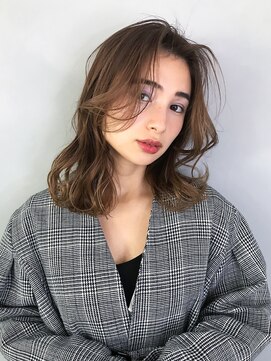 アイティー バイ アルバム 中野店(IT by ALBUM) ロブレイヤー_かきあげロングマロンベージュAラインボブ_38340