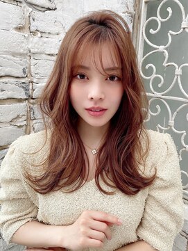 ロンド フィーユ(Lond fille) 大人可愛い上品韓国くびれヘア×オレンジベージュカラー