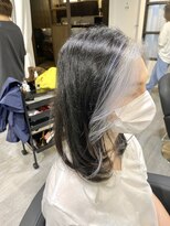 アンプヘアー 二条店(unpeu hair) 【フェイスフレーミング】インナーカラー/シルバーヘア