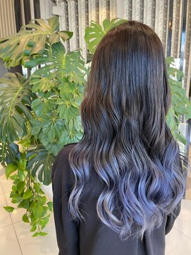 アース 前橋店(HAIR&MAKE EARTH) グラデーションカラー ブルー