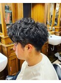 前下がりスパイラルパーマ