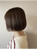ミニボブ×ベージュ