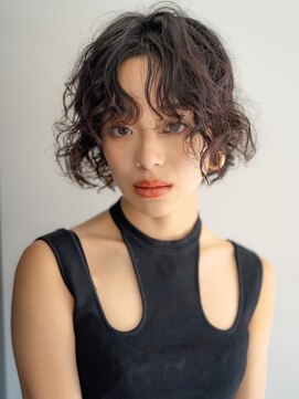 アグ ヘアー ジュジュ 北千住店(Agu hair juju) 《Agu hair》ウェーブパーマボブ 20代30代40代 2