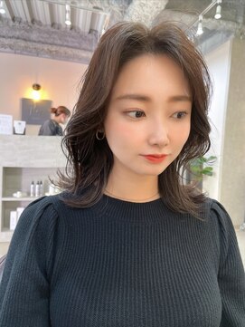 フラッグヘア 新宮店(Flag HAIR) くびれミディアム顔まわりカットイルミナカラーインナーカラー