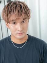 トニーアンドガイメン ホテル京阪仙台店(TONI&GUY MEN)&nbsp;無造作に決めるハイトーンカラー束感ツーブロックマッシュb仙台