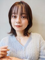 大人かわいい外ハネボブミディアムボブ