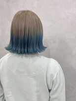カノンヘアー(Kanon hair) ターコイズ裾カラー！