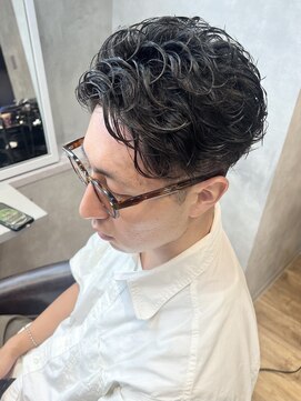 ベア(Bear) メンズカット/ハイライト/ハイトーン/ミルクティーベージュ/