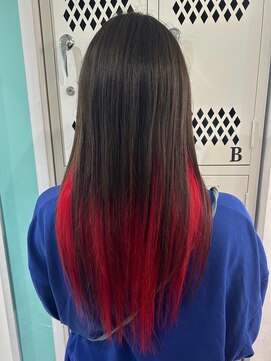 マティーナ ヘアー 池袋(Matina hair) 【インナーカラー×ビビットレッド】20代30代40代50代