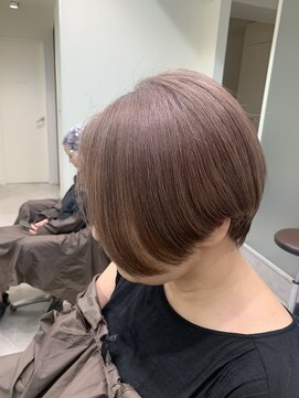 ホワイトグレージュ/デジタルパーマ/チェリーブラウン/茅ヶ崎