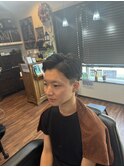 ツーブロックパーマ、アップバング