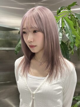 ゼスト 八王子店(ZEST) ホワイトピンクラベンダー/レイヤーロング【佐々木麻衣】