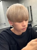 エルマーク 梅田(L-MARK) マッシュブリーチハイトーンハイライトスパイラルツーブロック