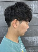 シャドウパーマメンズカットマッシュナチュラルパーマ緩め