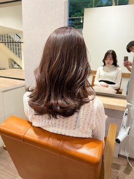 アール ヘアー デザイン(r hair design) ゆるふわロングベージュカラーブリーチしない透明感カラー