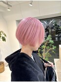 ペールピンクショートボブ/ハイトーンカラー/ペールカラー名古屋