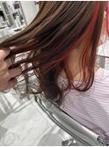 インナーカラーｘイヤリングカラーｘフェイスフレーミング
