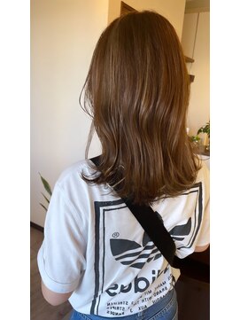 リュンヌ 門前仲町(lune) 切りっぱなしボブハイライトベージュカラーショートレイヤーロブ