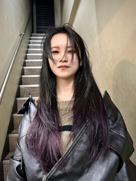 パレット 難波(Palette) レイヤーカットダブルカラー顔まわりカットハイトーンブリーチ