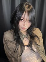 アイヴァン(AIVAN)&nbsp;シースルーバング×くびれハッシュレイヤーロング