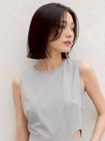 ミロアヴィタ 平尾(miroa vita)&nbsp;切りっぱなしボブ 髪質改善 ダークブラウン 艶髪 レイヤー