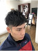 ツーブロックショート