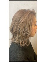 ヘアサロンエム 渋谷店(HAIR SALON M) 外ハネボブ/アッシュブラウン/ネオウルフ/デザインカラー