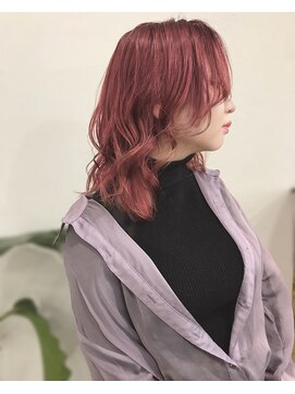 アリウス(ALIUS by posh) 【ALIUS 池袋 小川】シアー髪×1ブリーチ×くすみピンク