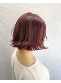 【Zina千早】ボブレイヤー/ミルクティーピンク/20代30代40代